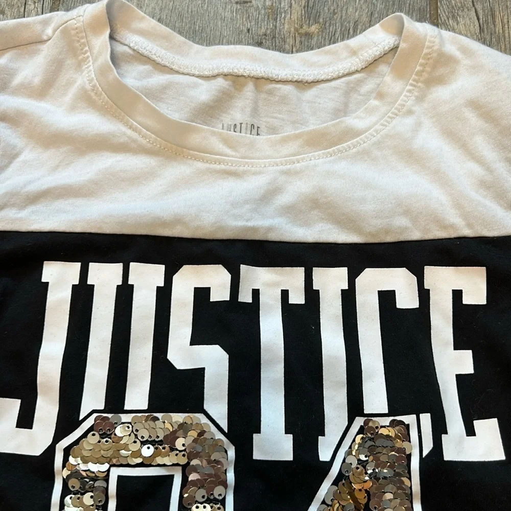 Justice active Long sleeve top shirt girls size 8 - Picture 3 of 5